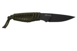 ANV Knives P100 Sleipner Cerakote, Olive Paracord, P100-039, Black Kydex Sheath, Neck Knife -Optimal Knife Shop ANVP100 039 02 anv