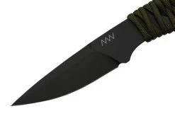 ANV Knives P100 Sleipner Cerakote, Olive Paracord, P100-039, Black Kydex Sheath, Neck Knife -Optimal Knife Shop ANVP100 039 03 anv