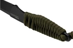ANV Knives P100 Sleipner Cerakote, Olive Paracord, P100-039, Black Kydex Sheath, Neck Knife -Optimal Knife Shop ANVP100 039 04 anv