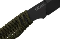 ANV Knives P100 Sleipner Cerakote, Olive Paracord, P100-039, Black Kydex Sheath, Neck Knife -Optimal Knife Shop ANVP100 039 05 anv