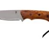 Autine Kurbads, Curly Birch, Elmax, Brown RH Sheath, Outdoor Knife -Optimal Knife Shop AT KUR CB 01 autine at kur cb 01