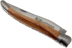 Laguiole En Aubrac Classic 12cm Olive Wood L0212OLI-FSB1 -Optimal Knife Shop AUL0212OLI FSB1 03 laguiole en aubrac aul0212oli fsb1 03