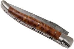 Laguiole En Aubrac 12 Cm Balbach Damast, Thuya Wood L0212THI/FDBB1 Laguiole Knife -Optimal Knife Shop AUL0212THI FDBB1 04 laguiole en aubrac