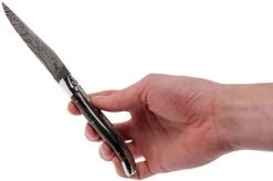 Laguiole En Aubrac 12 Cm Damast Pocket Knife, Full Handle Horn L0712PCI-FFI1 -Optimal Knife Shop AUL0712PCI FFI1 08 laguiole en aubrac aul0712pci ffi1 08
