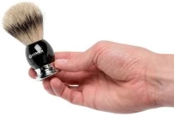 Böker Premium Black Shaving Brush 04BO128 Shaving Brush -Optimal Knife Shop BO04BO128 02 boker bo04bo128 02