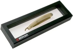 Böker Manufaktur Damascus Horn Straight Razor 140524DAM 15 Böker Manufaktur Damascus Horn Straight Razor 140524DAM -Optimal Knife Shop BO140524DAM 07 boker