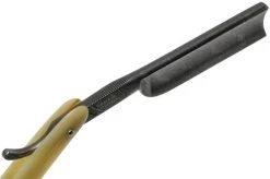 Böker Manufaktur Damascus Horn Straight Razor 140623DAM -Optimal Knife Shop BO140623DAM 05 boker