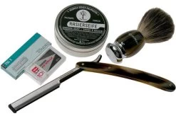 Böker Barberette Horn Set 140905SET Shaving Set With Shavette