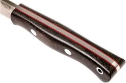 Bark River Mini Aurora CPM 3V, Green Canvas Micarta, Red Liner -Optimal Knife Shop BRK06 025GNC RL 05 bark river brk06 025gnc rl 05