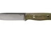 Bark River Aurora A2 Green Canvas Micarta Red Liner, Bushcraft Knife