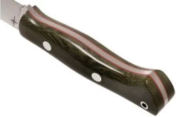 Bark River Aurora A2 Green Canvas Micarta Red Liner, Bushcraft Knife -Optimal Knife Shop BRK06 115GCMRL 04 bark river knives