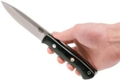 Bark River Aurora 3V, Black Canvas Micarta Bushcraft Knife -Optimal Knife Shop BRK06 122 3VBLC 07 bark river brk06 122 3vblc 07