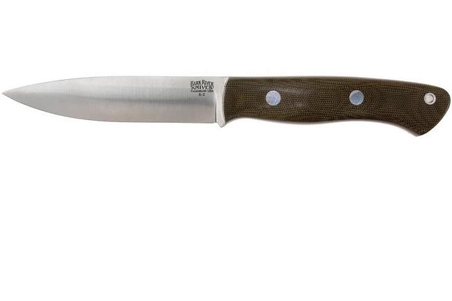 Bark River Aurora A2, Green Canvas Micarta, Red Liners 3 Bark River Aurora A2, Green Canvas Micarta, Red Liners