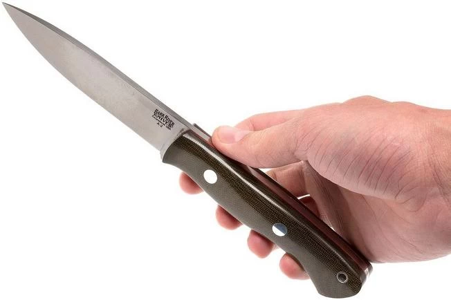 Bark River Aurora A2, Green Canvas Micarta, Red Liners 8 Bark River Aurora A2, Green Canvas Micarta, Red Liners - Image 6