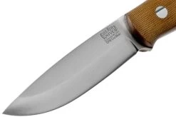 Bark River Bushcrafter CPM CruWear, Natural Canvas Micarta, Bushcraft Knife -Optimal Knife Shop BRK06 165NCM 03 bark river knives
