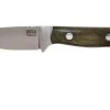 Bark River Bravo Necker CPM 154CM, Green Canvas Micarta, Brown Sheath -Optimal Knife Shop BRK07 001GNC 01 bark river brk07 001gnc 01