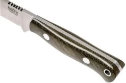 Bark River Bravo Necker CPM 154CM, Green Canvas Micarta, Brown Sheath -Optimal Knife Shop BRK07 001GNC 05 bark river brk07 001gnc 05
