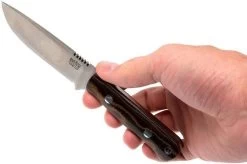 Bark River Bravo Necker II CPM 154CM, Burgundy Snakeskin Micarta -Optimal Knife Shop BRK07 002SBC 06 bark river brk07 002sbc 15