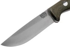 Bark River Bravo EDC CPM 3V Rampless, Green Canvas Micarta Bushcraft Knife -Optimal Knife Shop BRK07 027GCMR 03 bark river knives