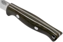 Bark River Bravo EDC CPM 3V Rampless, Green Canvas Micarta Bushcraft Knife -Optimal Knife Shop BRK07 027GCMR 05 bark river knives