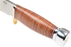 Bark River 1909 Michigan Bowie A2 Stacked Leather, Clip Point, SQ -Optimal Knife Shop BRK09 214SL CP SQ 06 barkriver