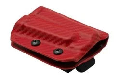 Clip And Carry Kydex Sheath Gerber Suspension NXT, Carbon Fiber Red GSUSP-NXT-CF-RED Belt Holster -Optimal Knife Shop CAGSUSP NXT CF RED 02 clipandcarry