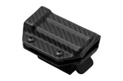 Clip And Carry Kydex Sheath Leatherman Charge Plus, Carbon Fiber Black LCHARGE-CF-BLK Belt Holster -Optimal Knife Shop CALCHARGE CF BLK 02 clipandcarry