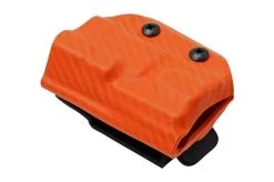 Clip And Carry Kydex Sheath Leatherman Free P2, Carbon Fiber Orange LP2-CF-ORNG Belt Holster -Optimal Knife Shop CALP2 CF ORNG 02 clipandcarry