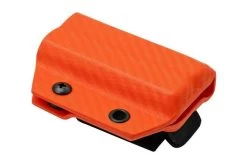 Clip And Carry Kydex Sheath Leatherman Wingman, Sidekick, Rebar, Rev, Carbon Fiber Orange LWING-CF-ORNG Belt Holster -Optimal Knife Shop CALWING CF ORNG 02 clipandcarry
