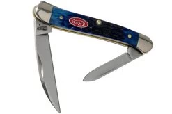 Case Mini Copperhead Navy Blue Bone, Rogers Jig, 07062, 62109W SS Pocket Knife
