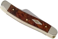 Case Medium Stockman Autumn Maple Burl Wood, 11541, 7318 SS Pocket Knife -Optimal Knife Shop CE11541 04 case
