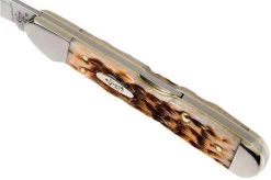 Case Mini Copperlock Amber Jigged Bone, 00133, 61749L SS Pocket Knife -Optimal Knife Shop CE133 07 case ce133 07
