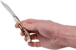 Case Mini Copperlock Amber Jigged Bone, 00133, 61749L SS Pocket Knife -Optimal Knife Shop CE133 08 case ce133 08