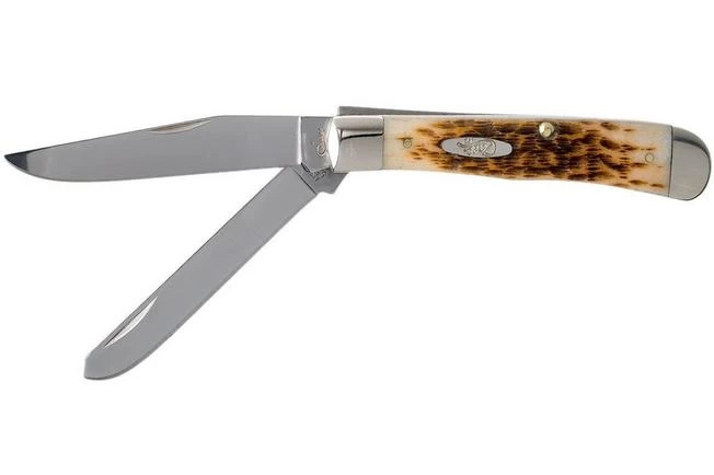 Case Trapper Amber Jigged Bone, 00164, 6254 SS Pocket Knife 3 Case Trapper Amber Jigged Bone, 00164, 6254 SS Pocket Knife