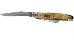 Case Knives Medium Stockman Natural Box Elder Burl, 16564, 7318 SS Pocket Knife -Optimal Knife Shop CE16564 03 case
