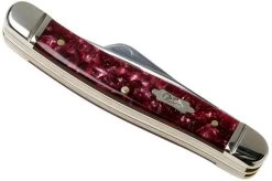 Case Medium Stockman Burgundy Smooth Kirinite, Fluted Bolsters, 23181, 10318 SS Pocket Knife -Optimal Knife Shop CE23181 04 case