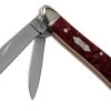 Case Peanut Burgundy Smooth Kirinite, Fluted Bolsters, 23183, 10220 SS Pocket Knife -Optimal Knife Shop CE23183 01 case