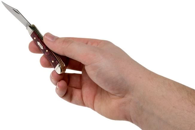 Case Peanut Burgundy Smooth Kirinite, Fluted Bolsters, 23183, 10220 SS Pocket Knife 7 Case Peanut Burgundy Smooth Kirinite, Fluted Bolsters, 23183, 10220 SS Pocket Knife - Image 5