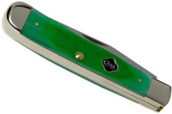 Case Trapper Clover Green Bone, Sawcut Jig, 23210, 6254 SS Pocket Knife -Optimal Knife Shop CE23210 04 case