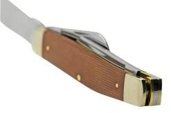Case Large Stockman Natural Canvas Micarta, 23693, 10375 SS, Pocket Knife -Optimal Knife Shop CE23693 04 case