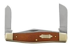 Case Large Stockman Natural Canvas Micarta, 23693, 10375 SS, Pocket Knife -Optimal Knife Shop CE23693 06 case