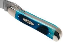 Case Russlock Caribbean Blue Bone, Sawcut, 25589, 61953L SS Pocket Knife -Optimal Knife Shop CE25589 06 case