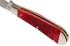 Case Hawkbill Pruner Dark Red Bone, Peach Seed Jig, 31956, 61011 CV Pocket Knife -Optimal Knife Shop CE31956 05 case knives