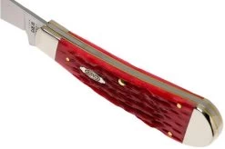 Case Hawkbill Pruner Dark Red Bone, Peach Seed Jig, 31956, 61011 CV Pocket Knife -Optimal Knife Shop CE31956 07 case knives