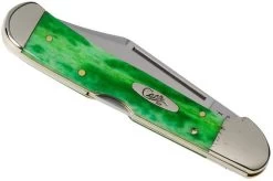 Case Copperlock Brilliant Green Bone, Smooth, 52823, 61549L SS Pocket Knife -Optimal Knife Shop CE52823 04 case