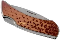 Case X Woodchuck Executive Lockback Brushed Stainless, Triangles, 64321, M1300L SS Pocket Knife -Optimal Knife Shop CE64321 04 case knives