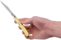 Case Slimline Trapper Yellow Synthetic, 80031, 31048 SS Pocket Knife -Optimal Knife Shop CE80031 09 case ce80031 09