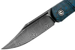 Civivi Appalachian Drifter C2015DS-2 Damascus, Blue G10 Rose Carbon Fibre Gentleman's Knife -Optimal Knife Shop CIC2015DS 2 03 civivi