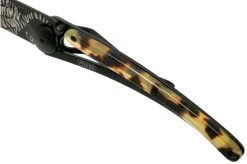 Deejo Tattoo 37g, Black Turtle, Tiger 1GC000100 Pocket Knife -Optimal Knife Shop DJ1GC000100 07 deejo
