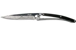 Deejo Tattoo 27g, Ebony Wood, Infinity 9AB021 Pocket Knife